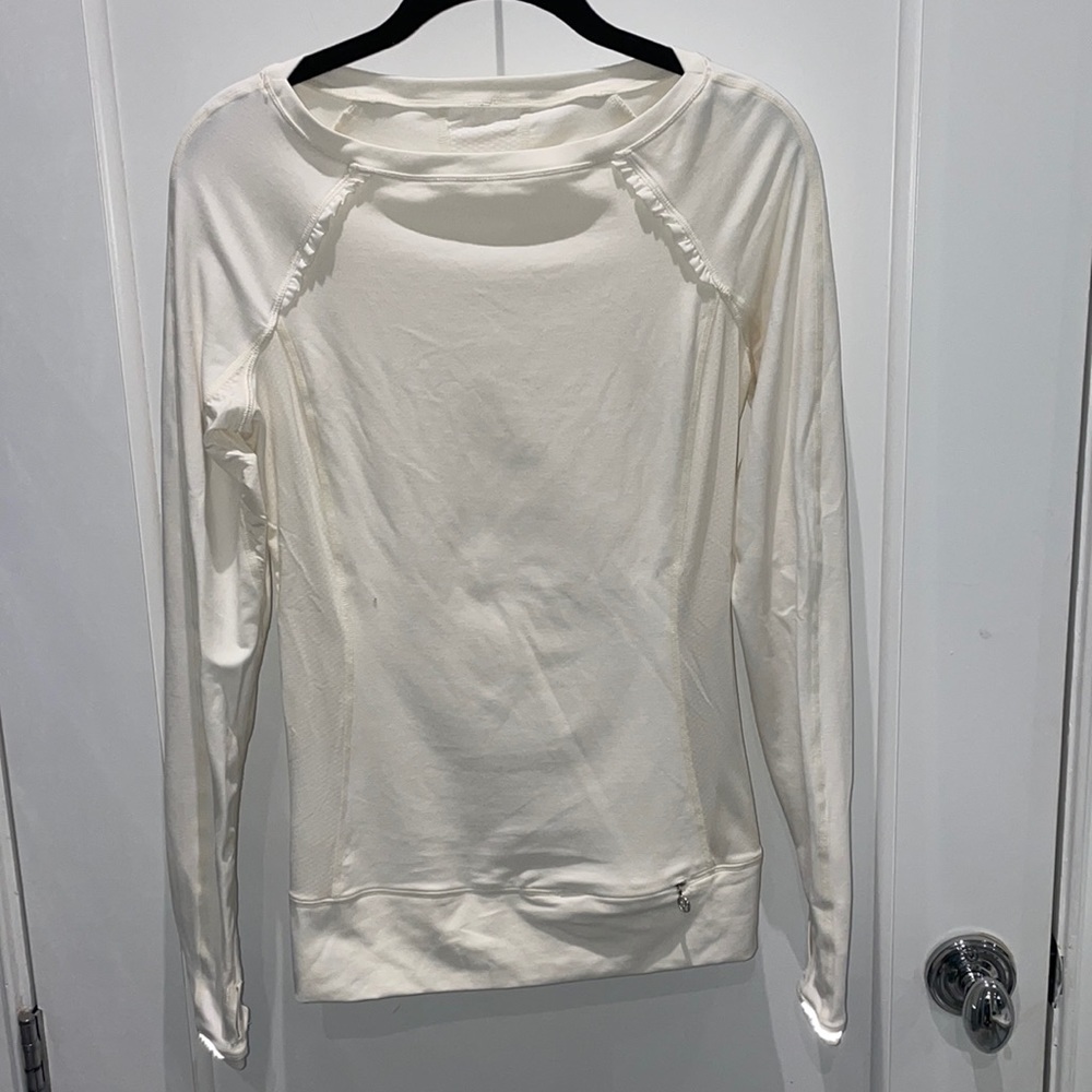 Lulu lemon long sleeve white performance material